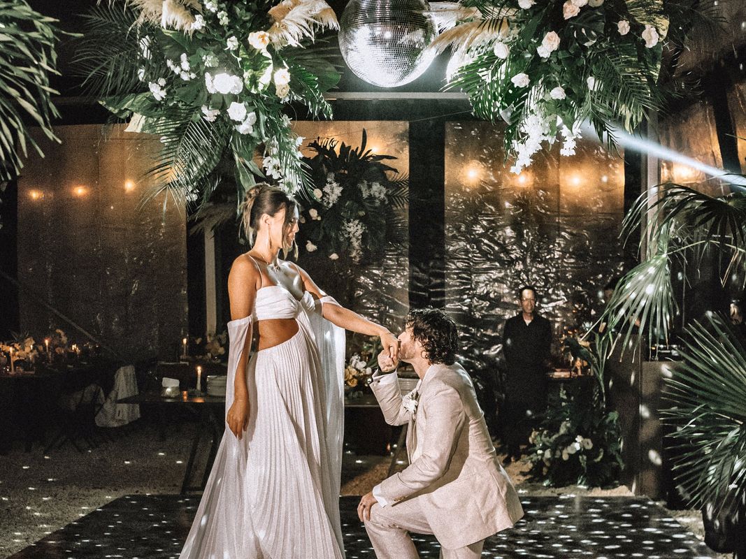 Dancing under the disco balls · Tulum