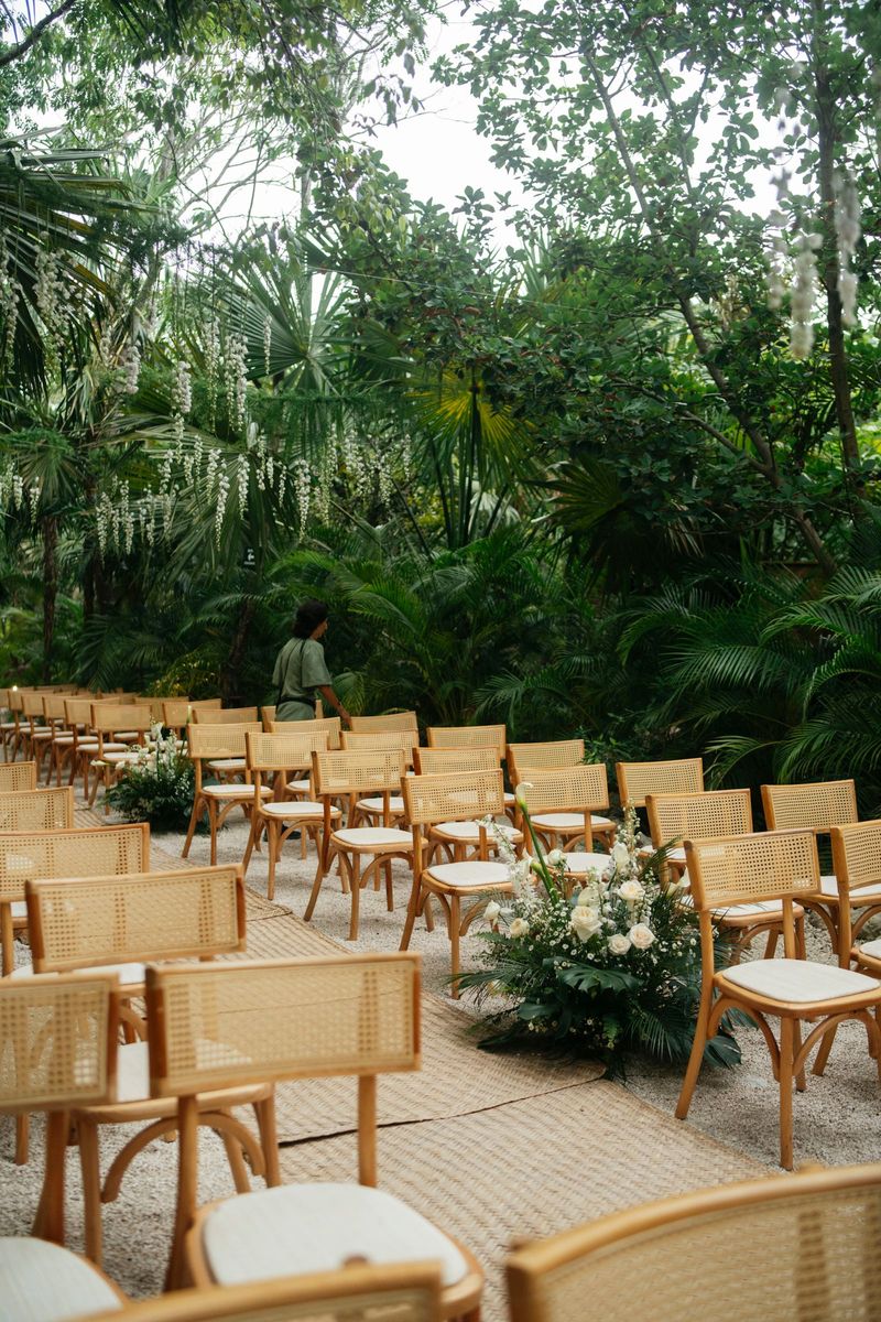 Jungle ceremony set-up · Tulum
