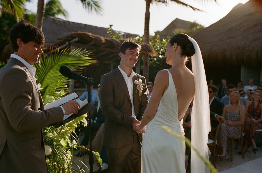 Carlin & Joe exchanging vows