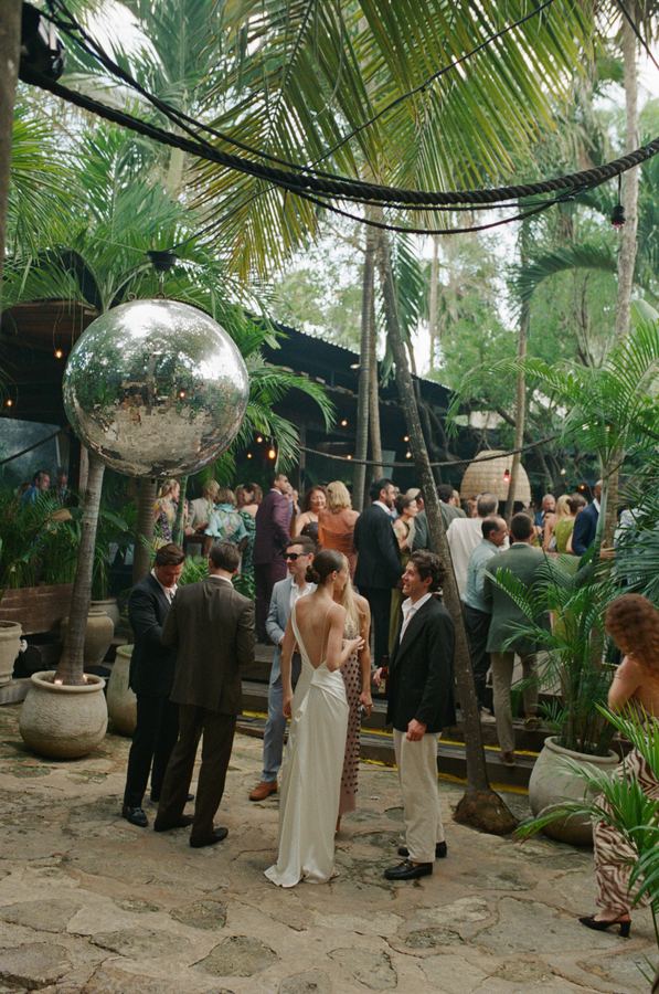 Carlin & Joe's ceremony among their guests at Casa Gitano
