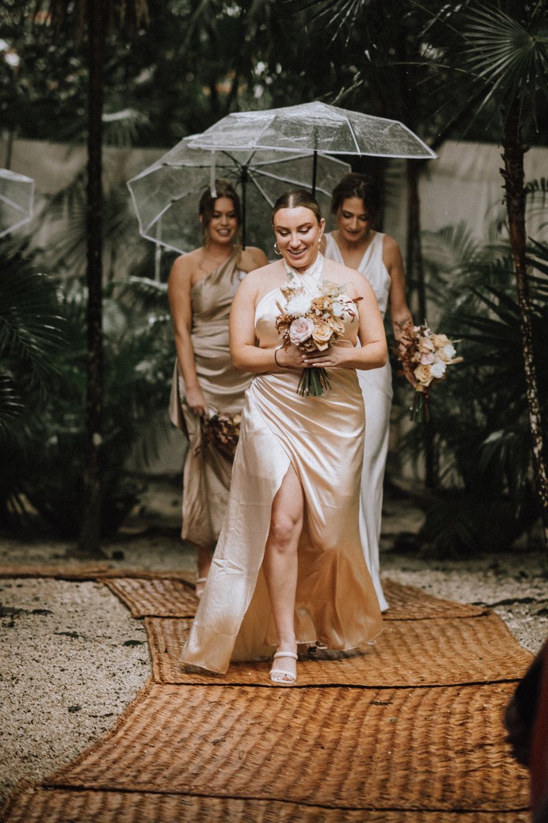Walking to the ceremony · Tulum