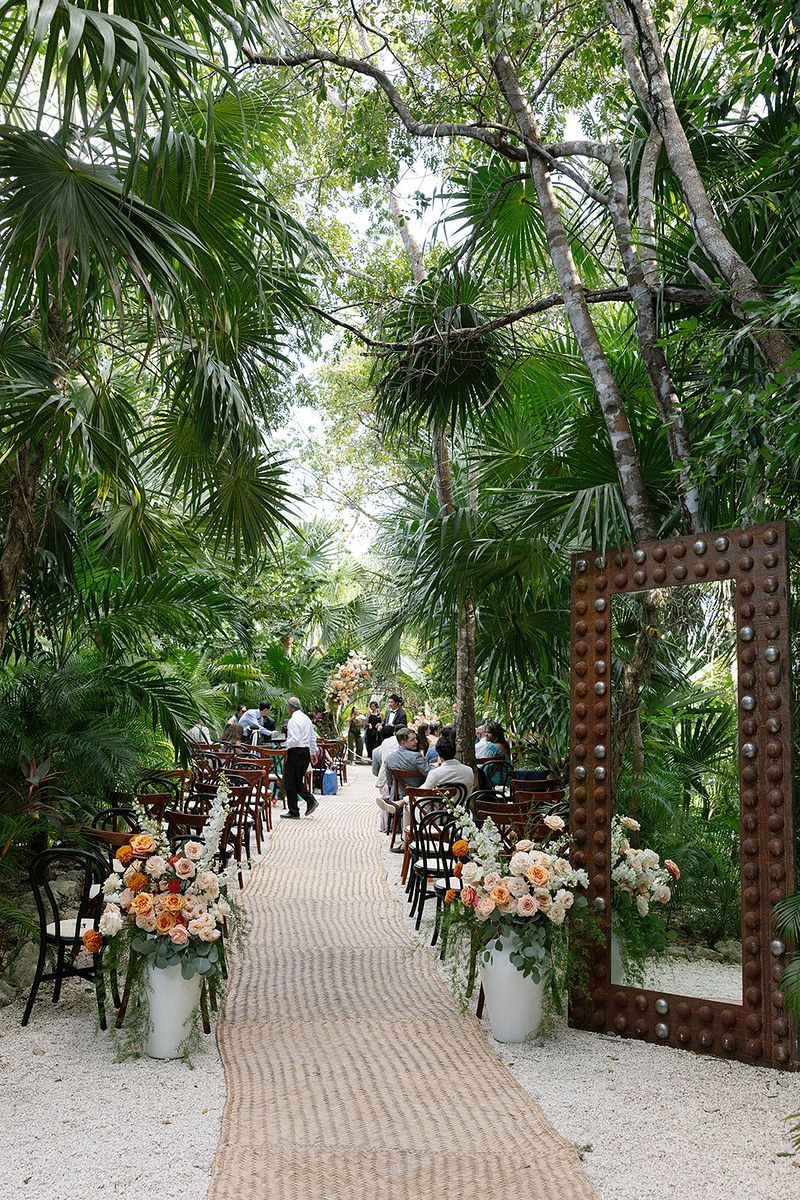 Ceremony under the palms · Tulum